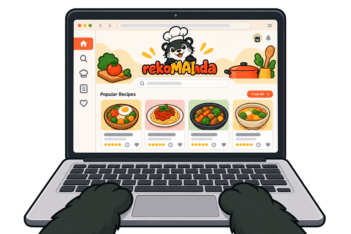 rekoMAInda Otter Chef Mascot
