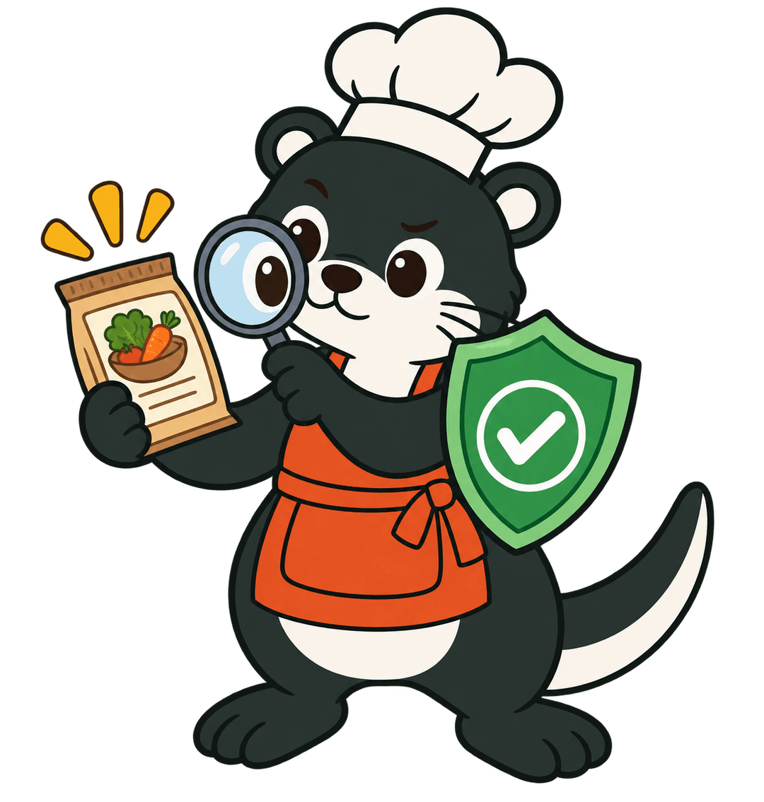 Otter mascot holding safety shield
